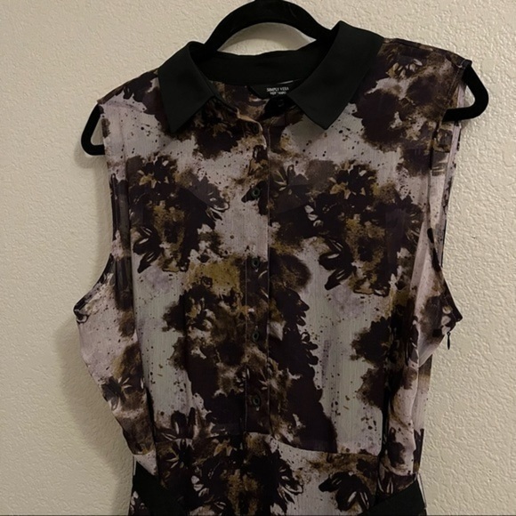 COPY - NWT Simply Vera Wang hi-lo abstract floral dress - Picture 7 of 12